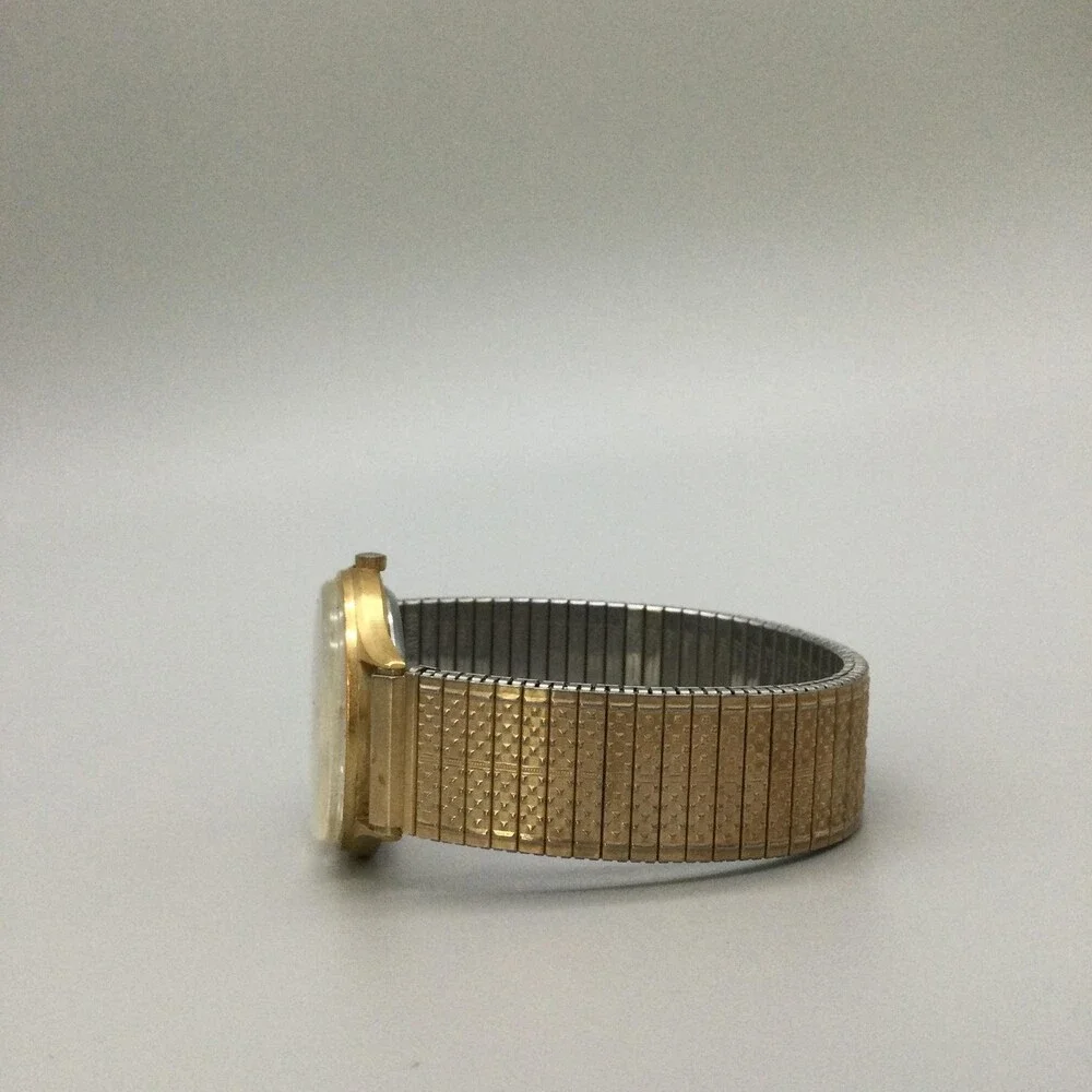 Vintage Benrus Citation Mens Watch 34mm Gold Tone 3 Star NOT RUNNING FOR PARTS